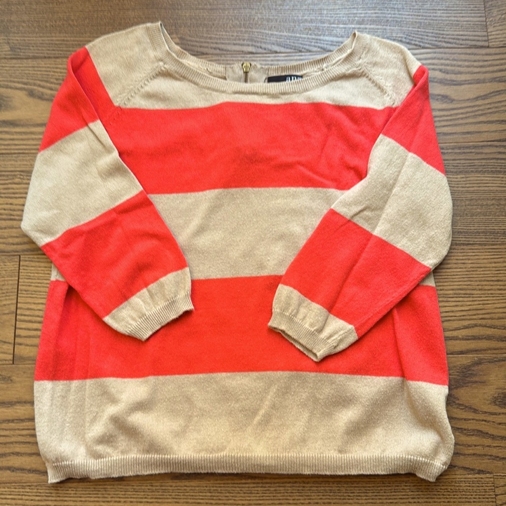 Red Stripe Cotton Sweater